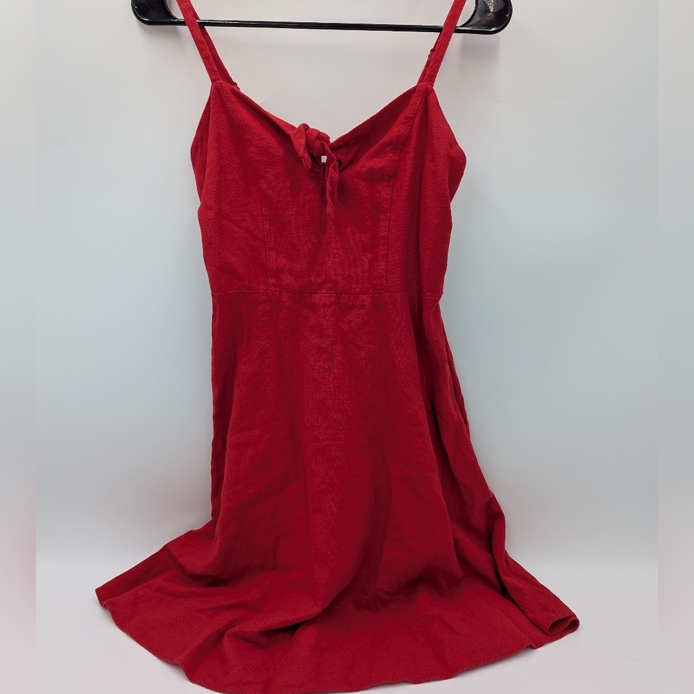Old Navy Women's Tie-Front Linen Sundress A-Line Coquette Dolly Y2K Small